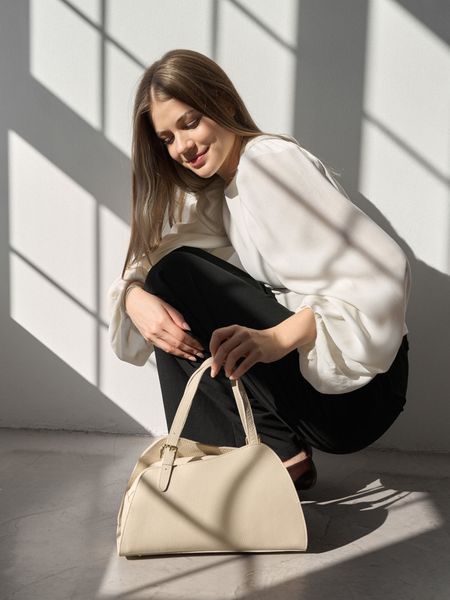 Skórzana Torebka Nº5 Vanilla z dodatkowym paskiem